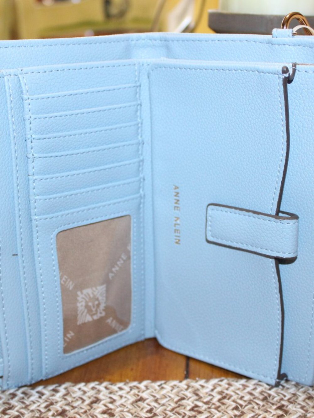 NWT Anne Klein Wristlet Wallet Pretty Baby Blue - Picture 7 of 12